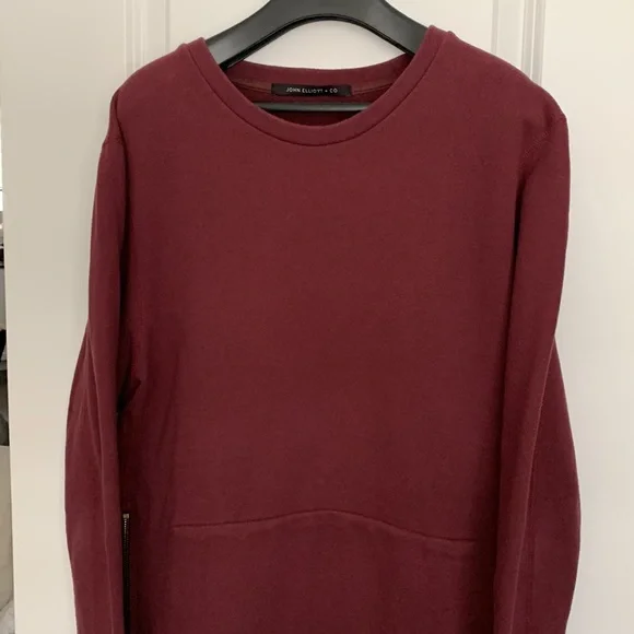 John Elliot Villain Crew Neck Sweatshirt with side zippers - Picture 7 of 10